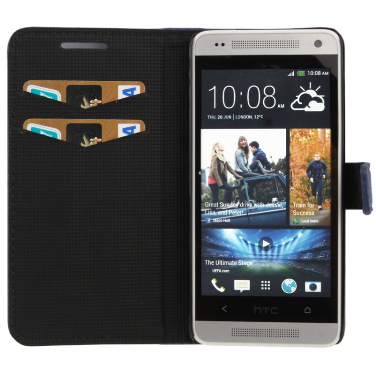Litchi Texture Leather Case with Credit Card Slot & Holder for HTC One mini / M4