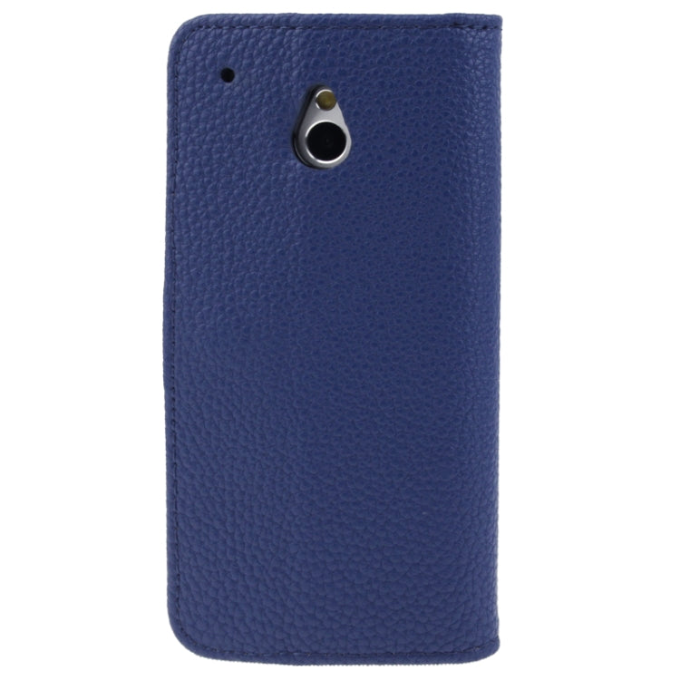 Litchi Texture Leather Case with Credit Card Slot & Holder for HTC One mini / M4