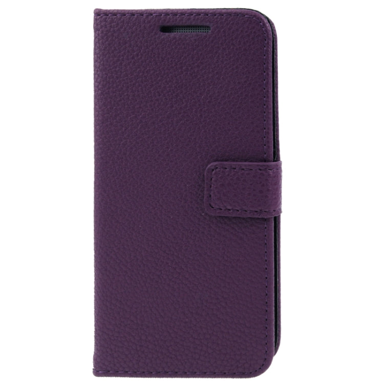 Litchi Texture Leather Case with Credit Card Slot & Holder for HTC One mini / M4