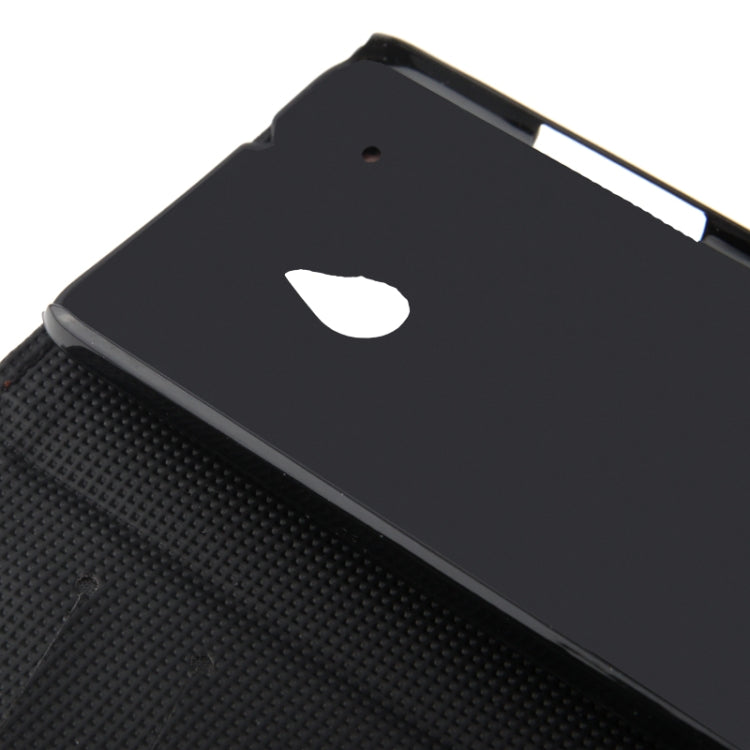 Litchi Texture Leather Case with Credit Card Slot & Holder for HTC One mini / M4