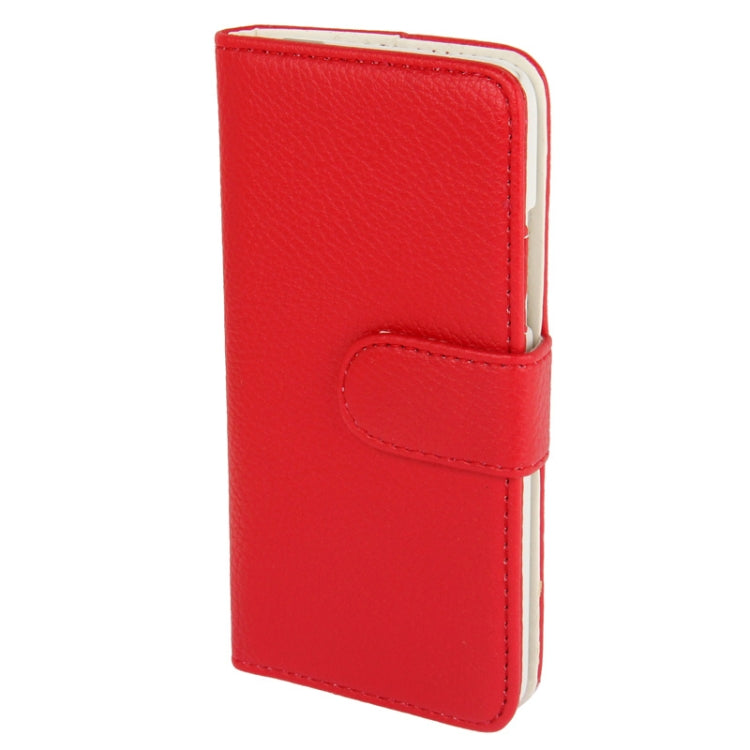 Litchi Texture Horizontal Flip Leather Case with Credit Card Slots & Holder for HTC One mini / M4