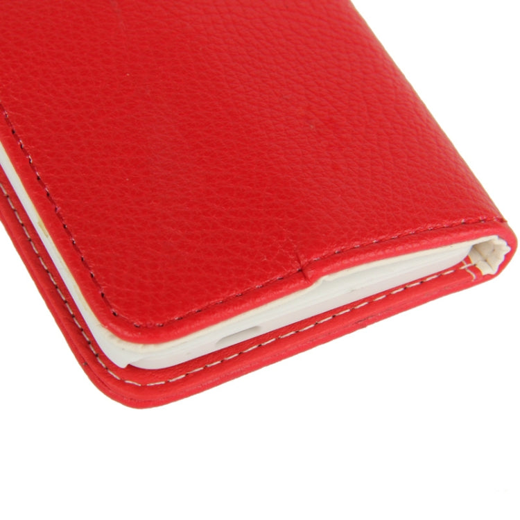 Litchi Texture Horizontal Flip Leather Case with Credit Card Slots & Holder for HTC One mini / M4