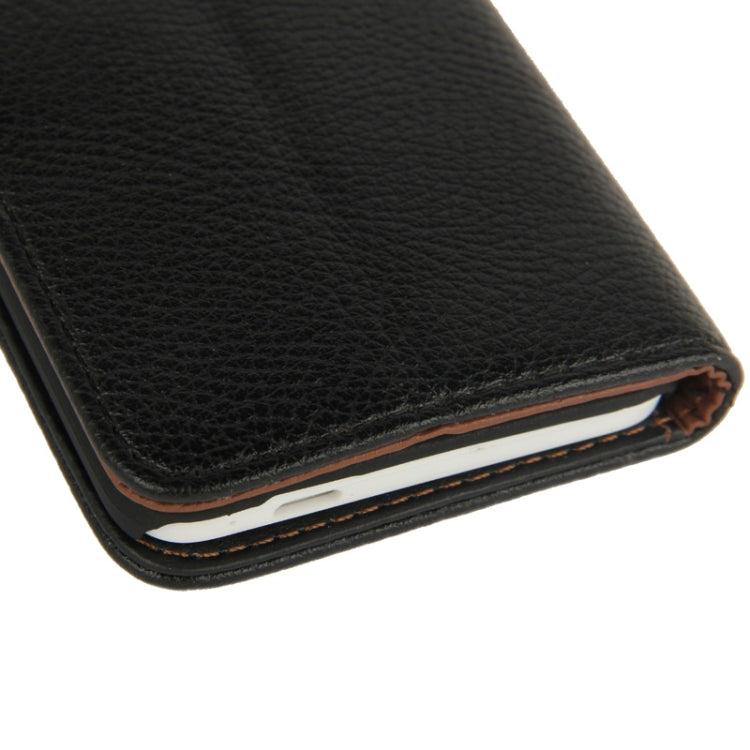 Litchi Texture Horizontal Flip Leather Case with Credit Card Slots & Holder for HTC One mini / M4