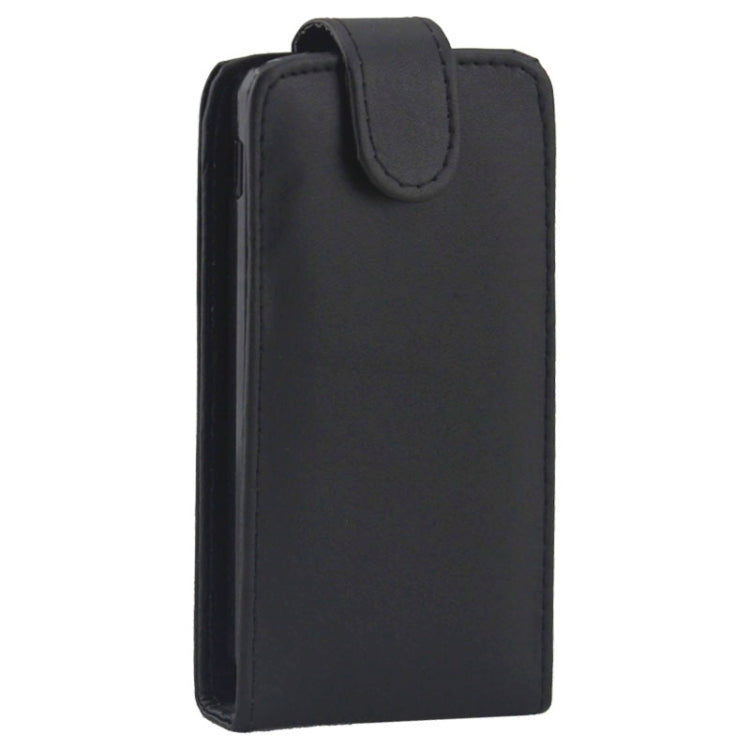 Vertical Flip Leather Case for Huawei Y300 (Black)