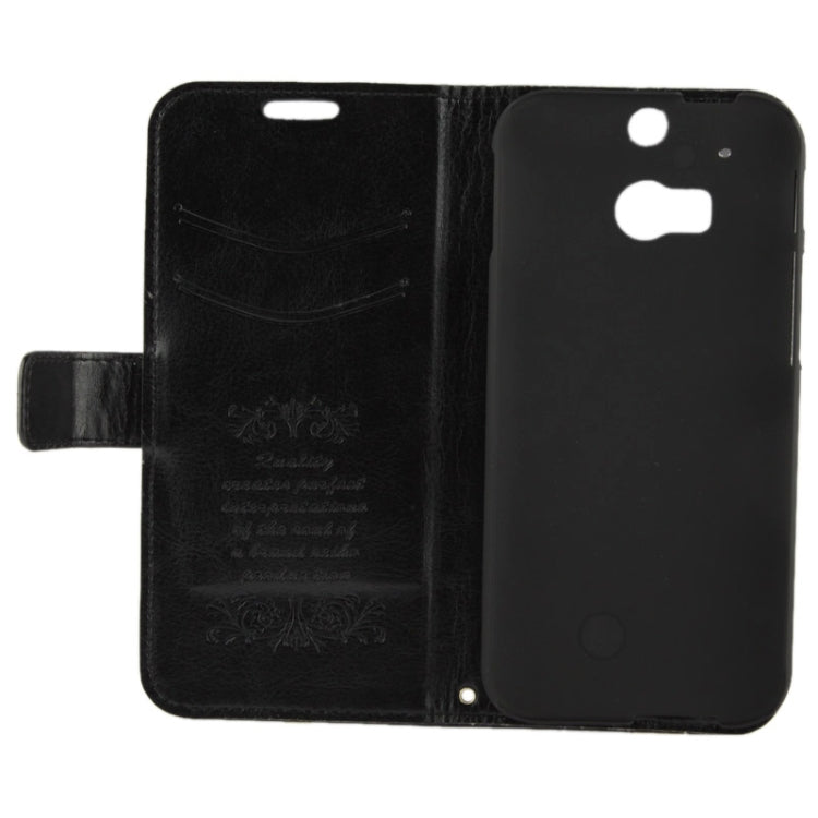 Fine Sheepskin Texture Flip Leather Case with Credit Card Slots & Holder for HTC One M8