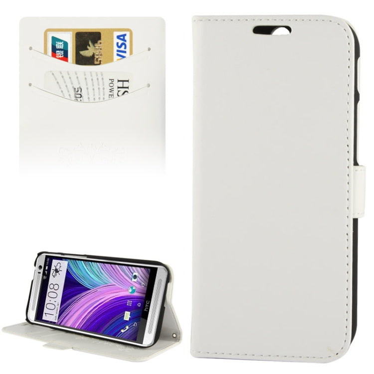 Fine Sheepskin Texture Flip Leather Case with Credit Card Slots & Holder for HTC One M8