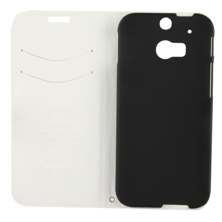 Fine Sheepskin Texture Flip Leather Case with Credit Card Slots & Holder for HTC One M8