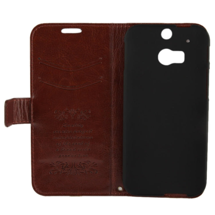 Fine Sheepskin Texture Flip Leather Case with Credit Card Slots & Holder for HTC One M8