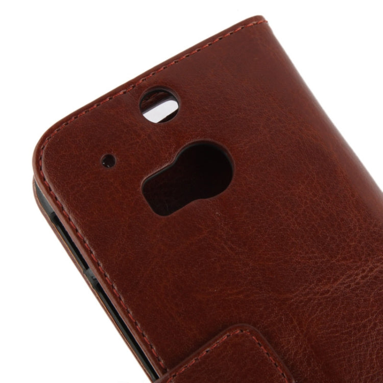 Fine Sheepskin Texture Flip Leather Case with Credit Card Slots & Holder for HTC One M8
