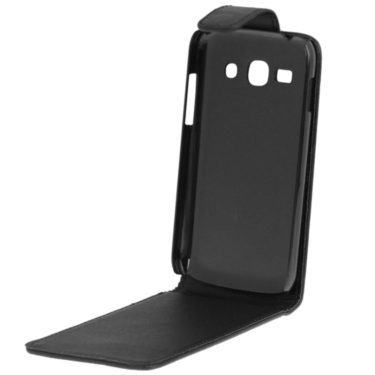 Vertical Flip Leather Case for Galaxy Ace 3 / S7272(Black)