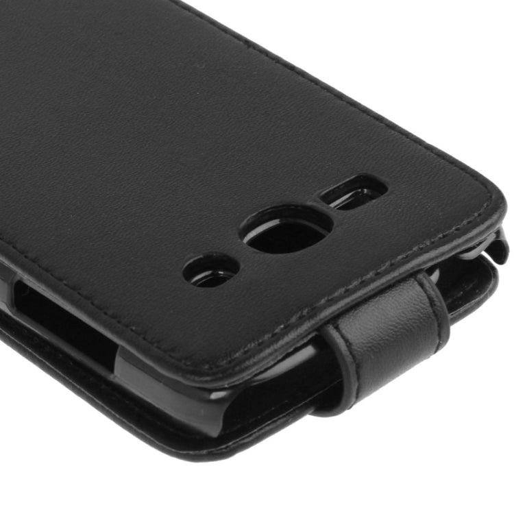 Vertical Flip Leather Case for Galaxy Ace 3 / S7272(Black)
