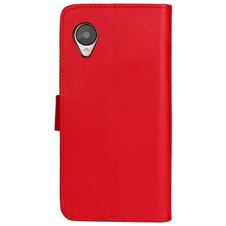 Horizontal Flip Top-grain Leather Case with Card Slots & Holder for