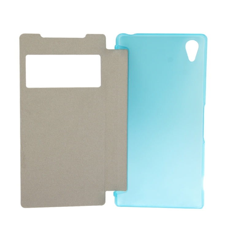 Cloth Texture Horizontal Flip Leather Case with Call Display ID for Sony Xperia Z2 / L50w