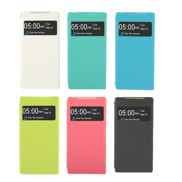 Cloth Texture Horizontal Flip Leather Case with Call Display ID for Sony Xperia Z2 / L50w
