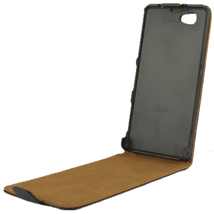 High Quality Vertical Flip Leather Case for Sony Xperia Z1 mini / M51w / D5503 / Xperia Z1 Compact (Black)