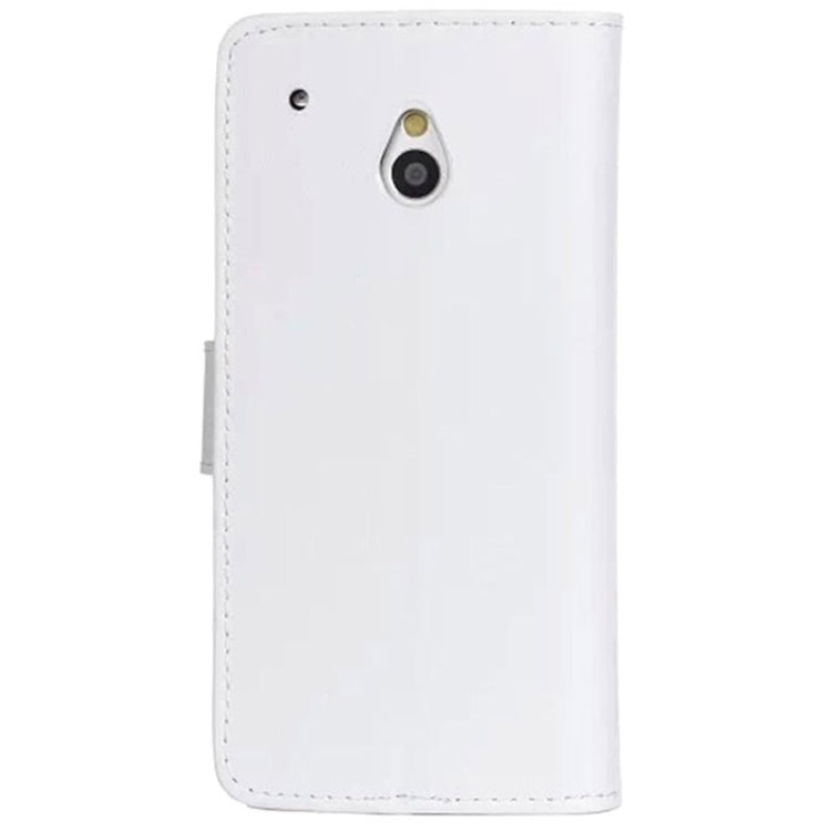 Horizontal Flip Top-grain Leather Case with Card Slots & Holder for HTC One mini / M4