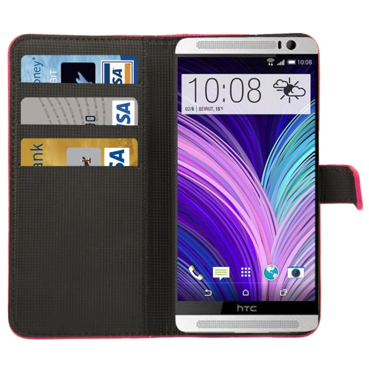 Litchi Texture Leather Case with Holder & Credit Card Slot for HTC One M8