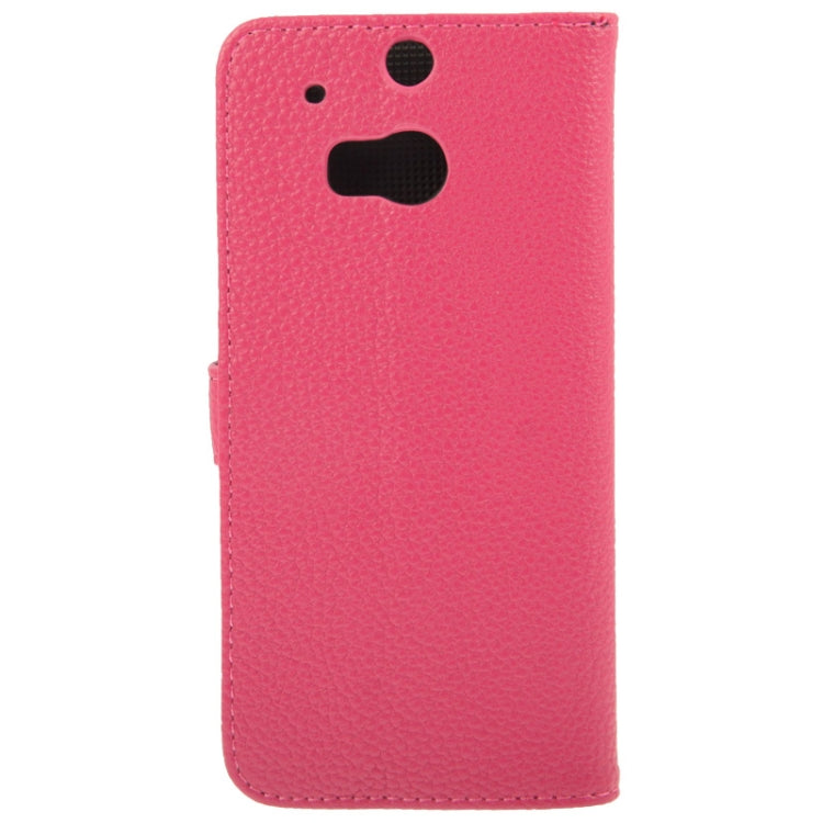 Litchi Texture Leather Case with Holder & Credit Card Slot for HTC One M8