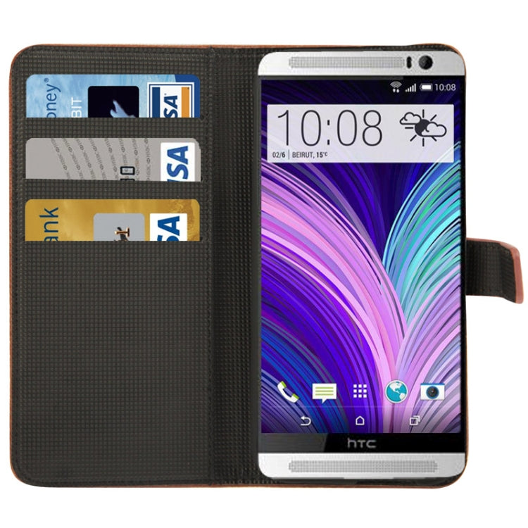 Litchi Texture Leather Case with Holder & Credit Card Slot for HTC One M8