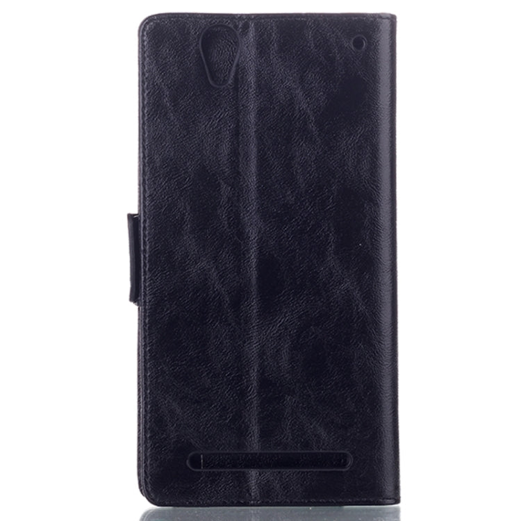 Oil Leather Case with Card Slot & Holder for Sony Xperia T2 Ultra / XM50h