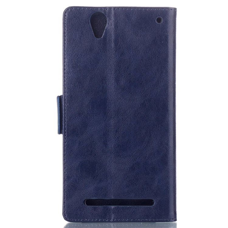 Oil Leather Case with Card Slot & Holder for Sony Xperia T2 Ultra / XM50h