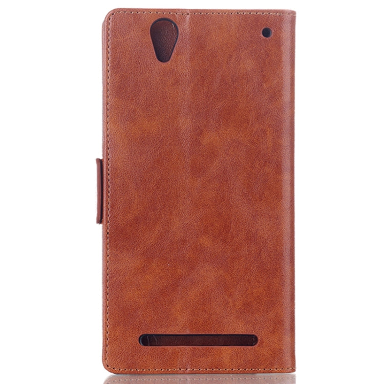 Oil Leather Case with Card Slot & Holder for Sony Xperia T2 Ultra / XM50h