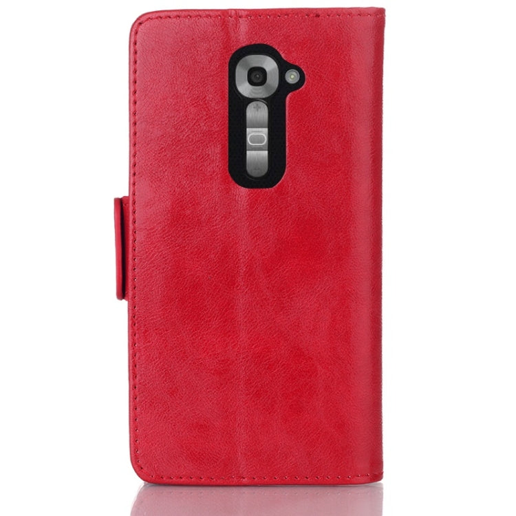 Oil Leather Case with Credit Card Slot & Holder for LG G2