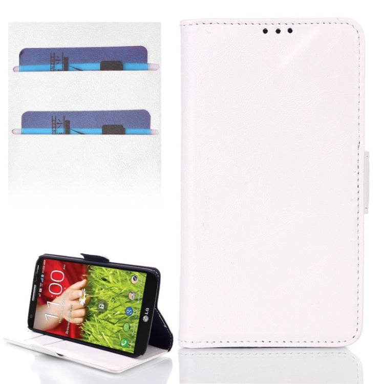 Oil Leather Case with Credit Card Slot & Holder for LG G2