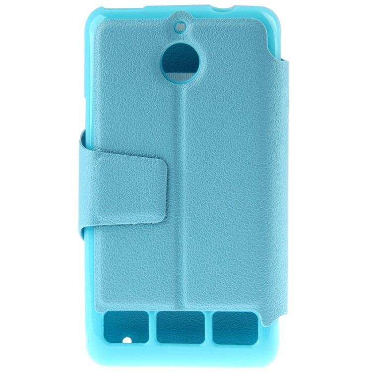 Pebble Texture Flip Leather Case with Call Display ID & Holder for Sony Xperia E1