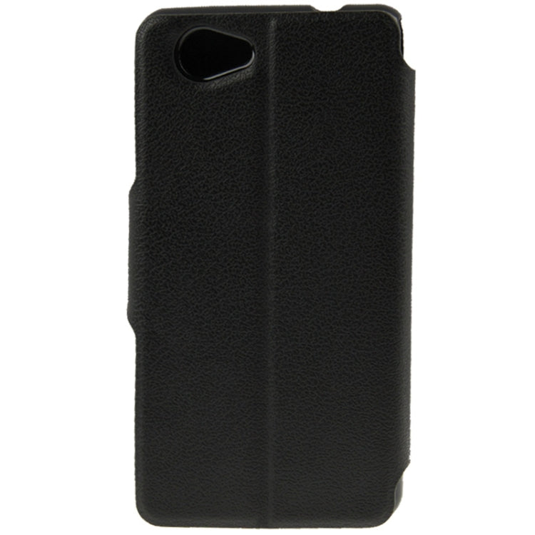 Pebble Texture Flip Leather Case with Call Display ID & Holder for Sony Xperia Z1 mini