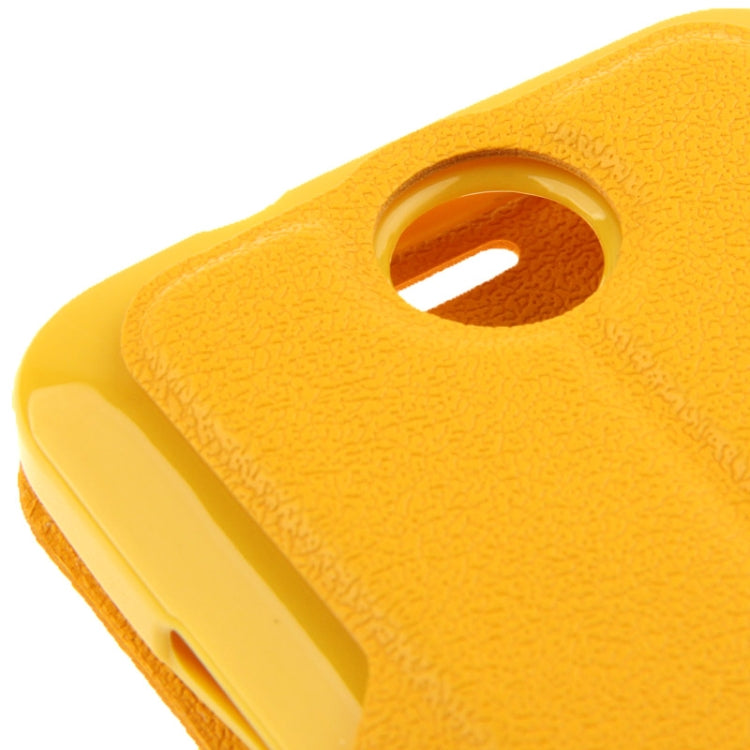 Pebble Texture Flip Leather Case with Call Display ID & Holder for HTC Desire 300