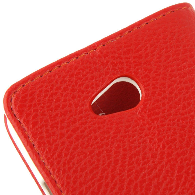 Litchi Texture Button Flip Leather Case with Card Slots & Holder for LG L70 / Dual D325