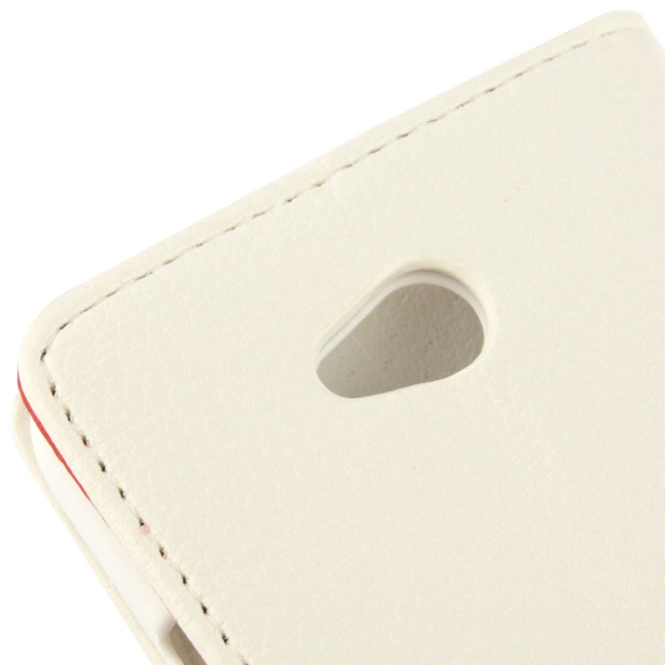 Litchi Texture Button Flip Leather Case with Card Slots & Holder for LG L70 / Dual D325