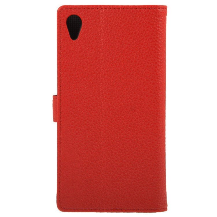 Litchi Texture Leather Case with Holder & Credit Card Slot for Sony Xperia Z2 / L50w