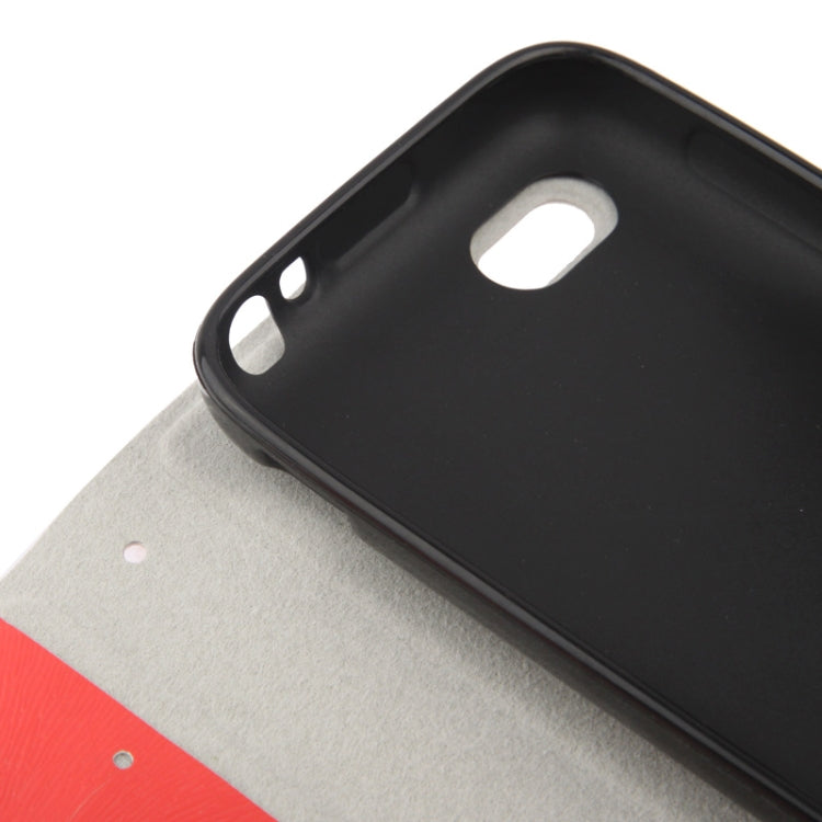 Nature Texture Horizontal Flip Leather Case with Holder & Credit Card Slo