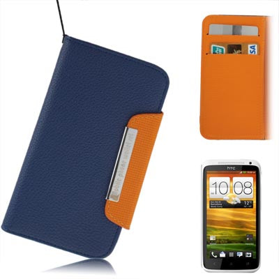 Leather Case with Credit Card & Lanyard for HTC One X / Edge / S720e,
