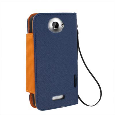 Leather Case with Credit Card & Lanyard for HTC One X / Edge / S720e,