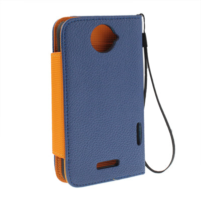 Leather Case with Credit Card & Lanyard for HTC One X / Edge / S720e,