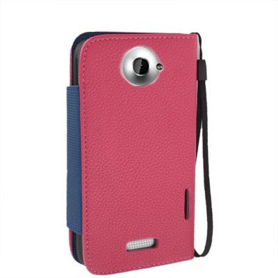 Leather Case with Credit Card & Lanyard for HTC One X / Edge / S720e,