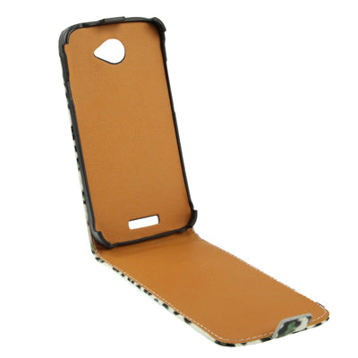 Leopard Texture Vertical Flip Leather Case for HTC One S / Z520e