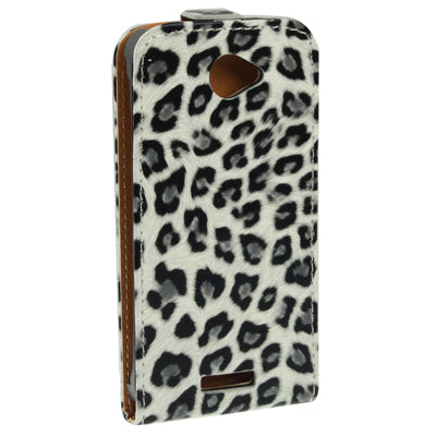 Leopard Texture Vertical Flip Leather Case for HTC One S / Z520e