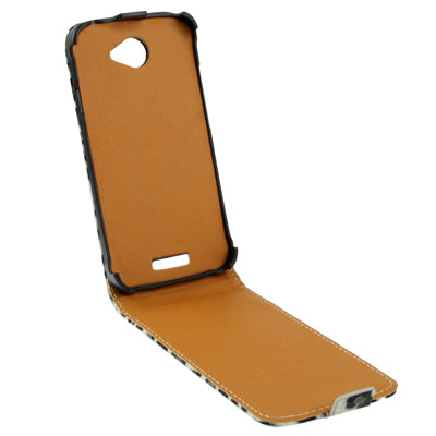 Leopard Texture Vertical Flip Leather Case for HTC One S / Z520e
