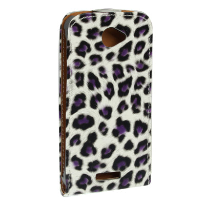 Leopard Texture Vertical Flip Leather Case for HTC One S / Z520e