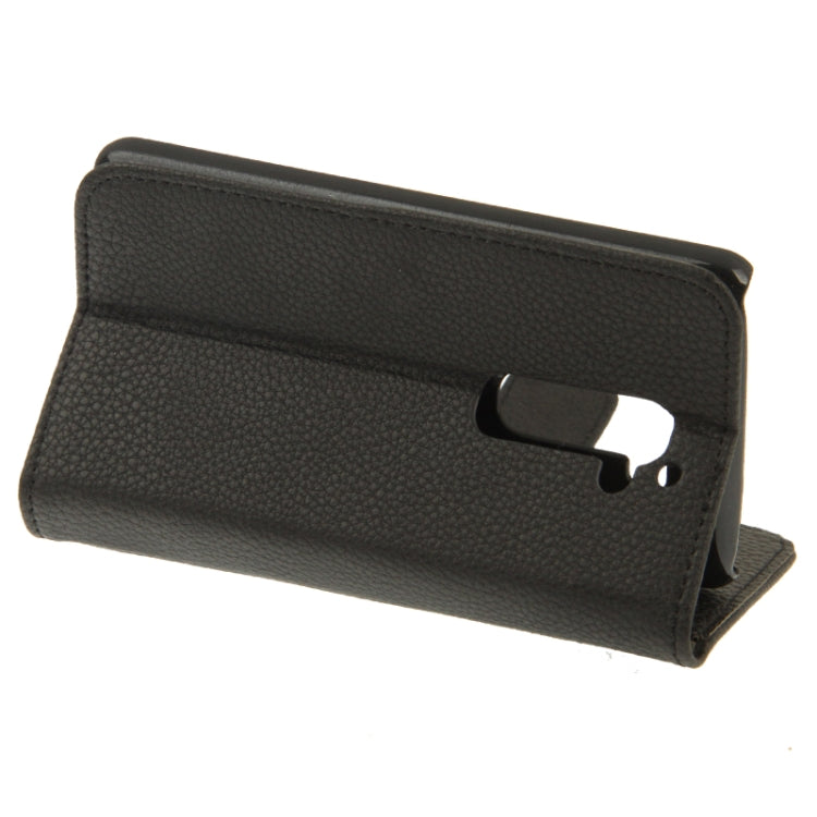Litchi Texture Leather Case with Holder & Credit Card Slot for LG G2