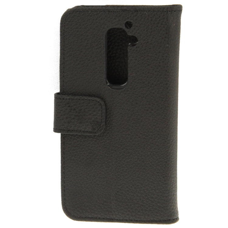 Litchi Texture Leather Case with Holder & Credit Card Slot for LG G2