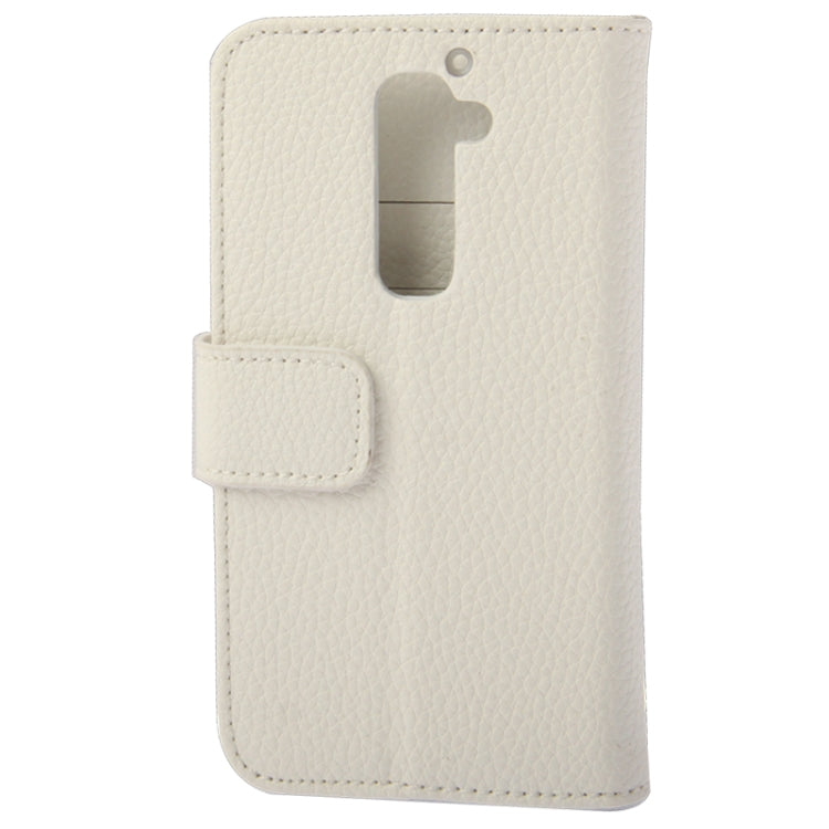 Litchi Texture Leather Case with Holder & Credit Card Slot for LG G2