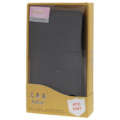 Litchi Texture Horizontal Flip Leather Case with Credit Card Slot & Holder for HTC One ST / 528T