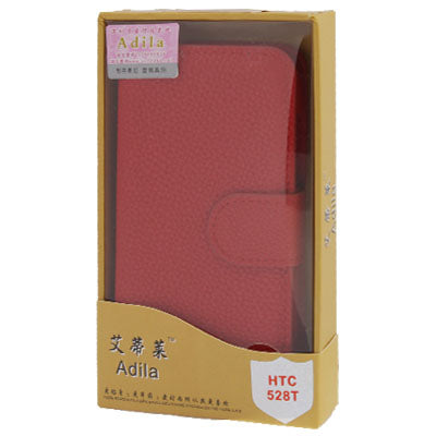 Litchi Texture Horizontal Flip Leather Case with Credit Card Slot & Holder for HTC One ST / 528T