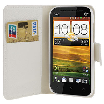 Litchi Texture Horizontal Flip Leather Case with Credit Card Slot & Holder for HTC One ST / 528T