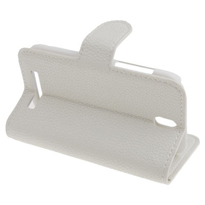 Litchi Texture Horizontal Flip Leather Case with Credit Card Slot & Holder for HTC One ST / 528T